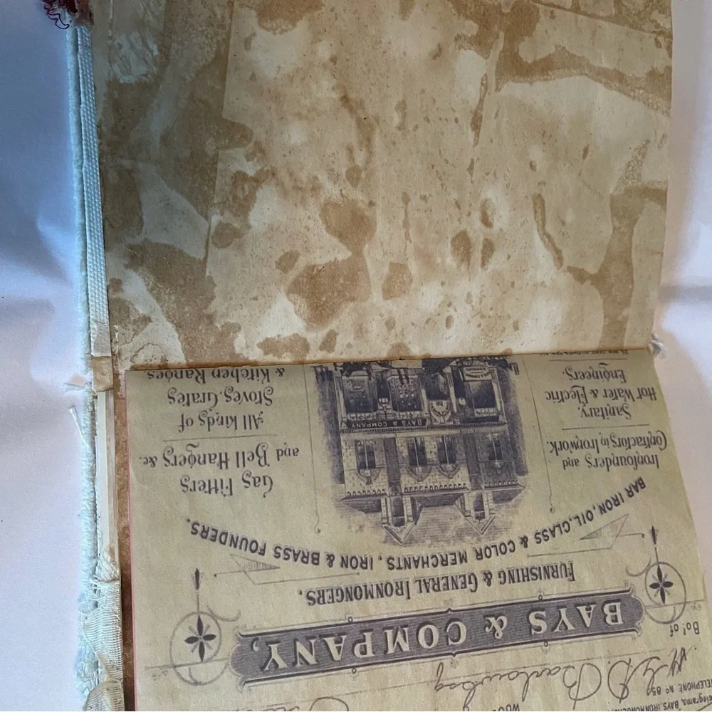 Handmade Journal Recycled Paper Cover Lace Ribbon 6x8